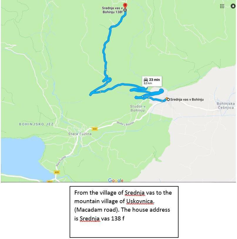 Holiday Home Srednja Vas Средня-Вас-в-Бохиню Экстерьер фото
